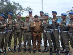 Pj Bupati Harmin Ramba Pimpin Apel Kesiapsiagaan Satpol PP dan Damkar Jelang Pemilu 2024