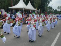 Puluhan Peserta Gerak Jalan Di Konawe Meriahkan HUT RI Ke-78 Tahun