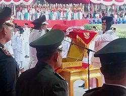Pj Bupati Konawe Pimpin Upacara Penurunan Bendera