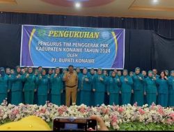Pj. Bupati Konawe Kukuhkan Pengurus TP-PKK Konawe
