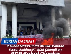 Puluhan Massa Unras di DPRD Konawe Tuntut Aktifitas PT. SCM  Dihentikan, RDP Bakal Digelar