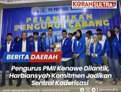 Pengurus PMII Konawe Dilantik, Harbiansyah Komitmen Jadikan sentral Kaderisasi