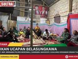 Sampaikan Ucapan Belasungkawa, Rombongan PT. IMIP, Bersama Polres Morowali, Danramil Bahodopi, Kunjungi Kediaman Orang Tua Korban