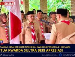 H. Syamsul Ibrahim Resmi Nakhodai Kwarcab Pramuka di Konawe, Ketua Kwarda Sultra Beri Apresiasi