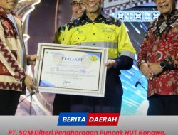 PT. SCM Diberi Penghargaan Puncak HUT Konawe, Direktur: Ini Bukan Akhir, Tapi Pengingat Untuk Terus Berkontribusi Bagi Pembangunan Daerah